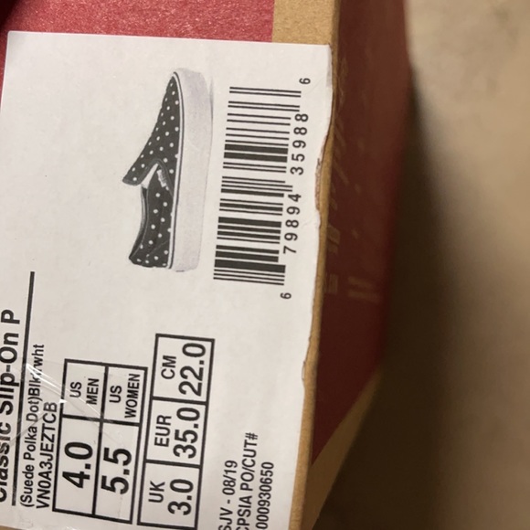 ••VANS CLASSIC SLIP ON Platform Suede Polka Dot WM - Picture 16 of 16